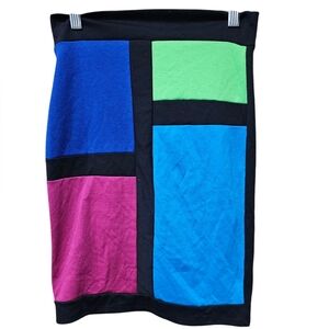 NWT Forever 21 Colorblock Skirt in Blue, Green, and Pink Size‎ Medium
